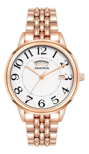 Reloj Armitron De Pulsera En Tono Oro Rosa Con Función De Es