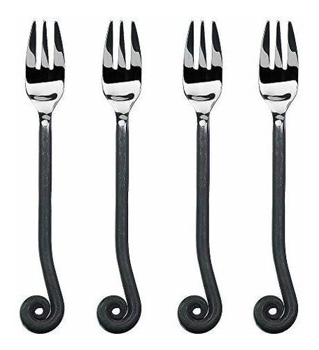 Ajustes Gourmet De 4 Piezas De Cóctel Forks Conjunto Clave D