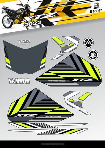 Kit De Calcomanías Xtz 125 Yamaha 2022 Personalizadas 