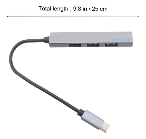 Adaptador Hub Usb 2.0 Hub Usb Multipuerto Para Teléfono Port