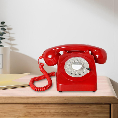 Para Telefone De Discagem Rotativa Vintage, Com Toque De