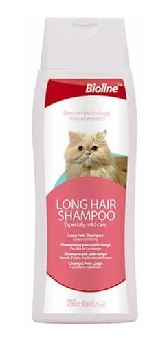 Bioline Shampoo Gato Pelo Largo, 250ml