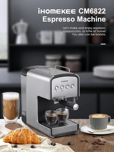 Cafetera Para Capuchino Y Café Con Leche, Espumador De Leche