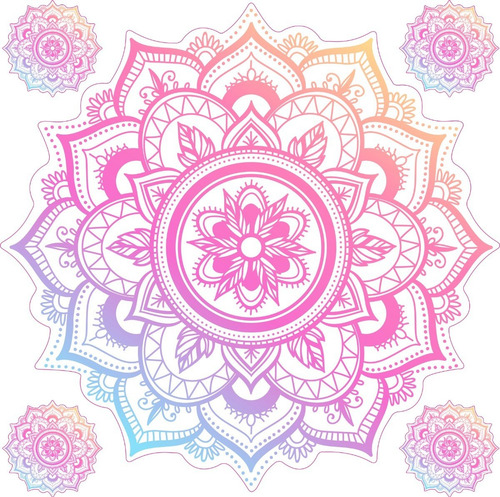 Imagen 2 de 2 de Vinilos Decorativos Mandalas Aqua De 50x60cm