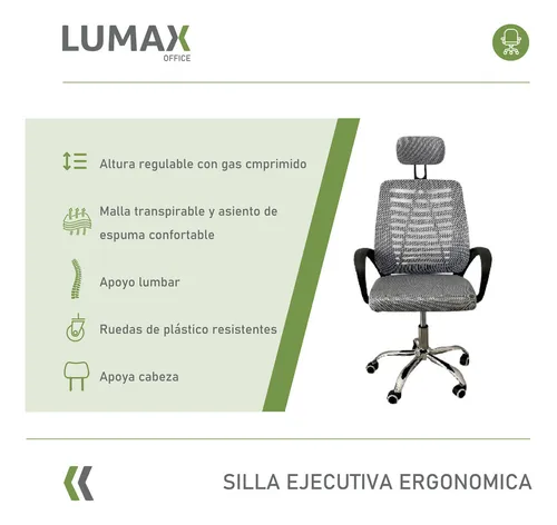 Silla Ejecutiva Lumax Ergonómica Mesh Samana