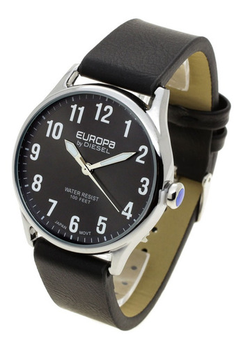 Reloj Europa By Diesel Hombre 4001 - Eco Cuero Metal Wr30