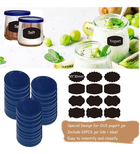 Mailatime 32 Tapas De Yogur Compatibles Con Tarros De Yogur