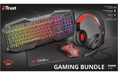 Trust Gaming 4 En 1 Bundle Gxt1180rw Teclado, Mouse, Diadema