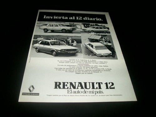 (pa324) Publicidad Clipping Renault 12 * 1981