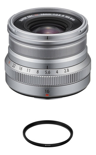 Fujifilm Xf 16mm F/2.8 R Wr Lente With Uv Filter Kit (silver