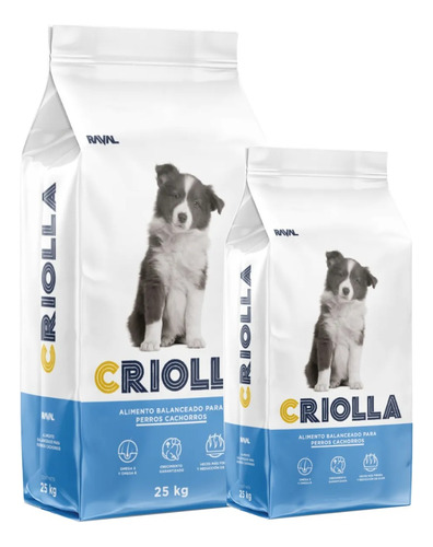 Criolla Perros Cachorros Combo 25kg + 7kg