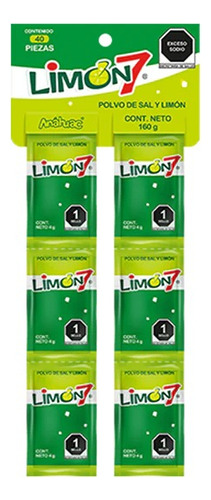 120 Sobres Limón 7 Dulce Polvo Sal Y Limón Burbusoda