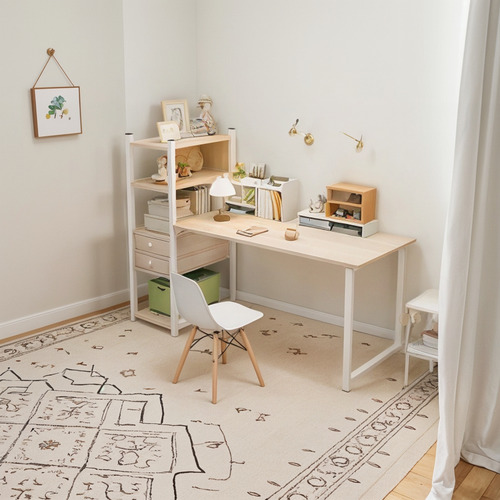 Mesa Escritorio Madera Para Computadora Con Cajó Con Estante