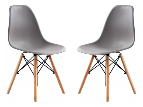 Juego De 2 Sillas Eames Modernas Tipo Minimalista Hogar