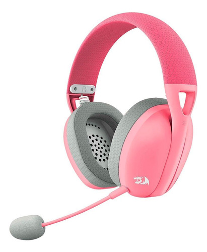 Headset Gamer Redragon Ire Pro, Wireless, 40 Mm, Rosa