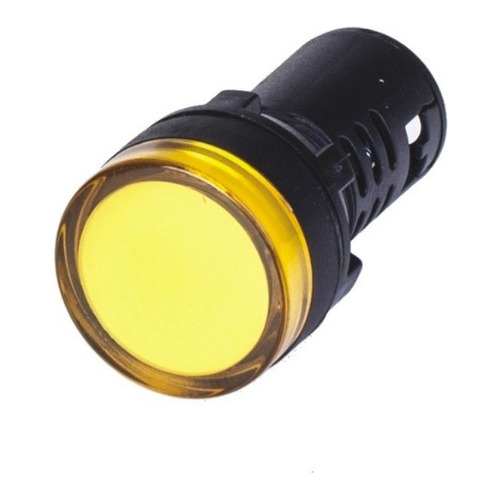 Piloto Indicador Led Luminoso Amarillo 220v Ø22mm