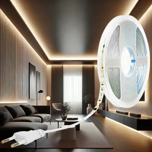 10m Fita Led 2835 Branco-neutro 4000k 120led/m Direto Tomada