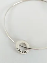 Comprar Pulsera Esclava Aniversario 1 Dije Argolla Grabada Plata 925