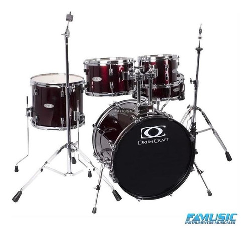 Combo Batería Drumcraft Dc 313 + Crash + Hi Hat Sale%