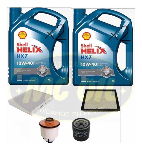 Kit De Filtros Y Aceite Shell Hx7 10w40 New Hilux 2.4/2.8