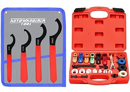 22pcs Master Quick Disconnect Tool Kit Red 4pcs Sturdy