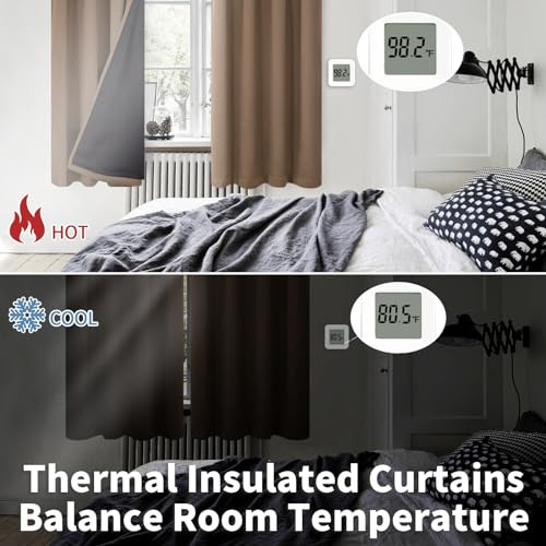 Cortinas Opacas 100% Con Aislamiento Térmico Bgment Para Dor