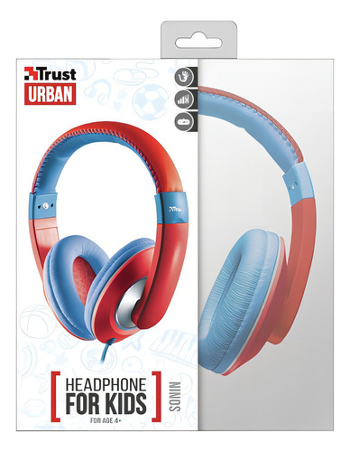 Audifonos Para Niños Trust Sonin Color Rojo