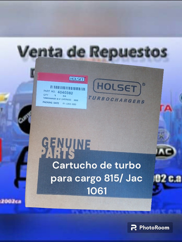 Cartucho De Turbo Holset Para Cargo 815 Jac 1061 Doulika 5t