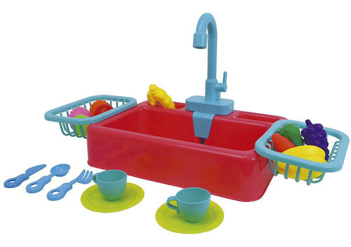 Brinquedo Pia De Cozinha Infantil Sai Água Acessórios Fenix