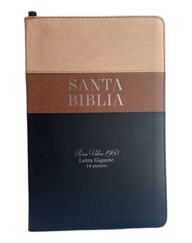 Biblia Rvr60 Lta Gte 14 Pts Caballero C/c Beige/café/negro