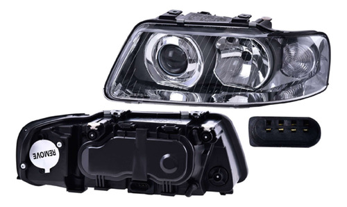 Faro Izquierdo Audi A3 Manual/elec P/foco Halogeno 2001 Depo