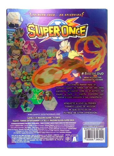 Super Once Inazuma Eleven Primera Saga 1 Uno Dvd