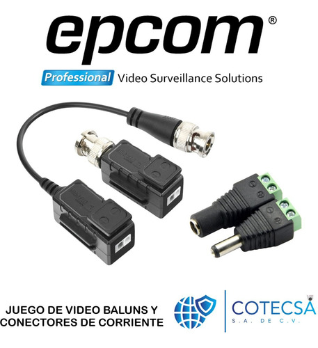 Kit Video Vigilancia Epcom 2 Cámaras 5mp Audio Baluns 500gb