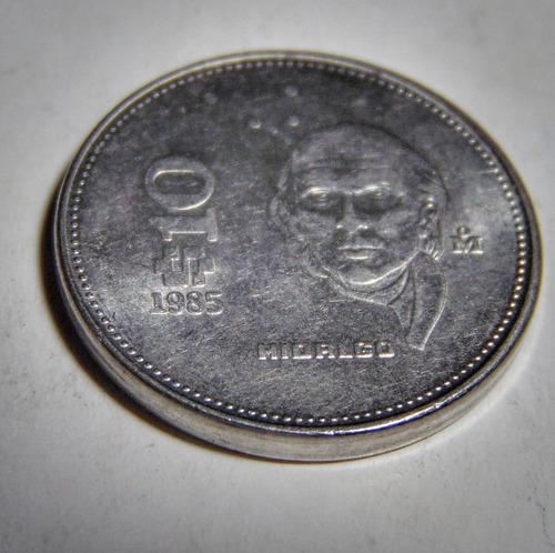 Moneda De 10 Pesos Mexicanos De 1985 Miguel Hidalgo