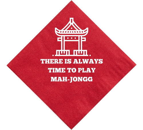 Mah Jongg Mahjong - Servilletas Para Cóctel, Tamaño De 20 Un