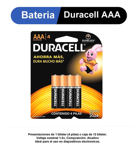 Bateria Duracell Aaa