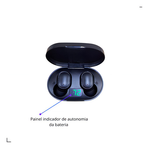 Fone Dots Preto Caixa Carga Visor Samsung A20 / A30 / A50