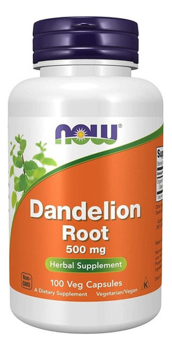 Dandelion Root 500mg 100caps, Now,