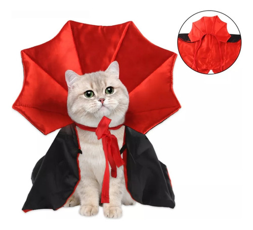 Mascota Cachorro Gato Halloween Capa Divertida