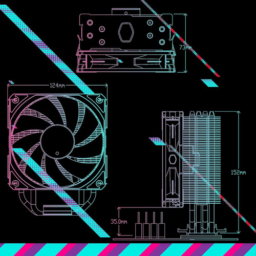Disipador Cooler Master Hyper 212 Spectrum V3 Argb