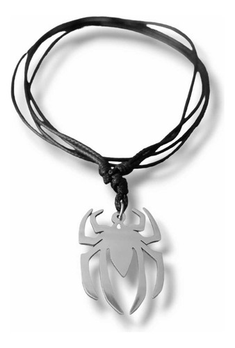 Dije De Metal Spiderman Hombre Araña Collar Inoxidable Zinli