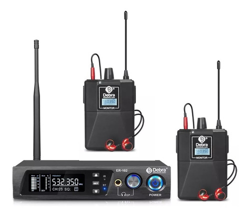 Monitor In-ear Debra 300 Metros Er102 Bluetooth 2 Receptores
