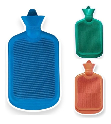 Bolsa Agua Caliente Termica 2lts Alivio Muscular Caucho Color Azul