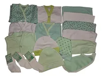 Comprar Combo De Prendas De Bebes Ajuar Nacimiento 17 Prendas Verde