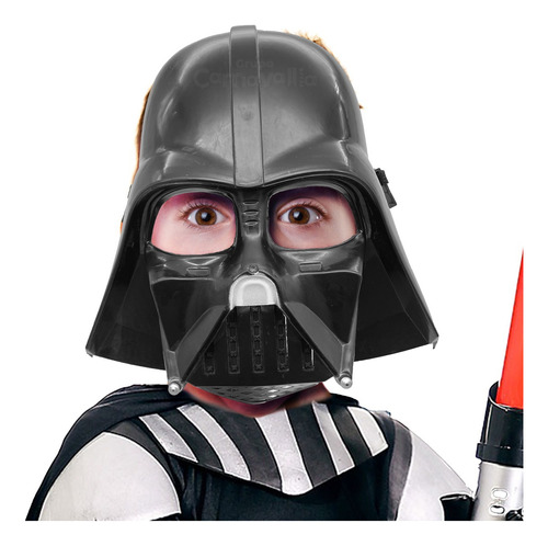 Máscara Darth Vader Niño Star Wars Halloween Disfraz Muertos Color Negro