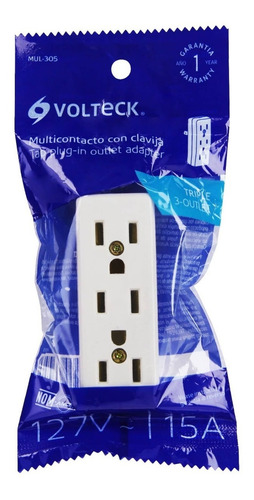 Imagen 2 de 3 de Multicontacto Triple De Baquelita Voltech 46814