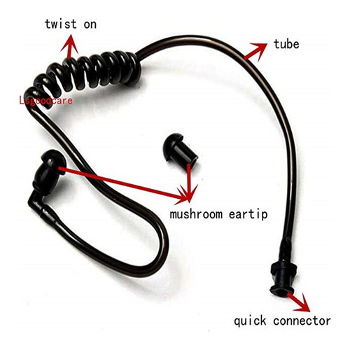 10 Tubos De Audio En Espiral Con Auriculares Para Auriculare