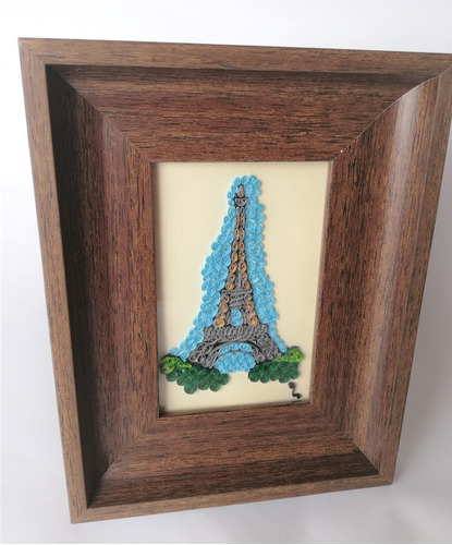 Cuadro Torre Eiffel En Filigrana De Papel