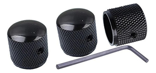 Perillas Knobs Negras (3) Guitarra Bajo (jackson, Ibanez) Color Negro