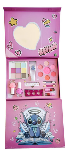 Paleta De Maquiagem Infantil Completa Stitch - Sombra Blush
